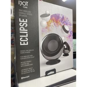 iJoy Eclipse True Stereo Wireless Bluetooth Speakers W/ Carrying Case Black